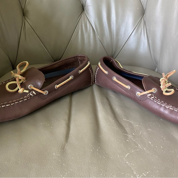 Sperry Hamilton 1 Eye Drivers Shoes Brown Leather STS10625 Men’s Size 12 - Picture 3 of 8